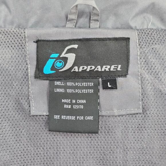 I5 Apparel Chevrolet  Windbreaker Size L Black and Gray Full Zip - Picture 5 of 7